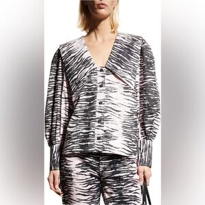 Gianni purple tiger stripe button down!